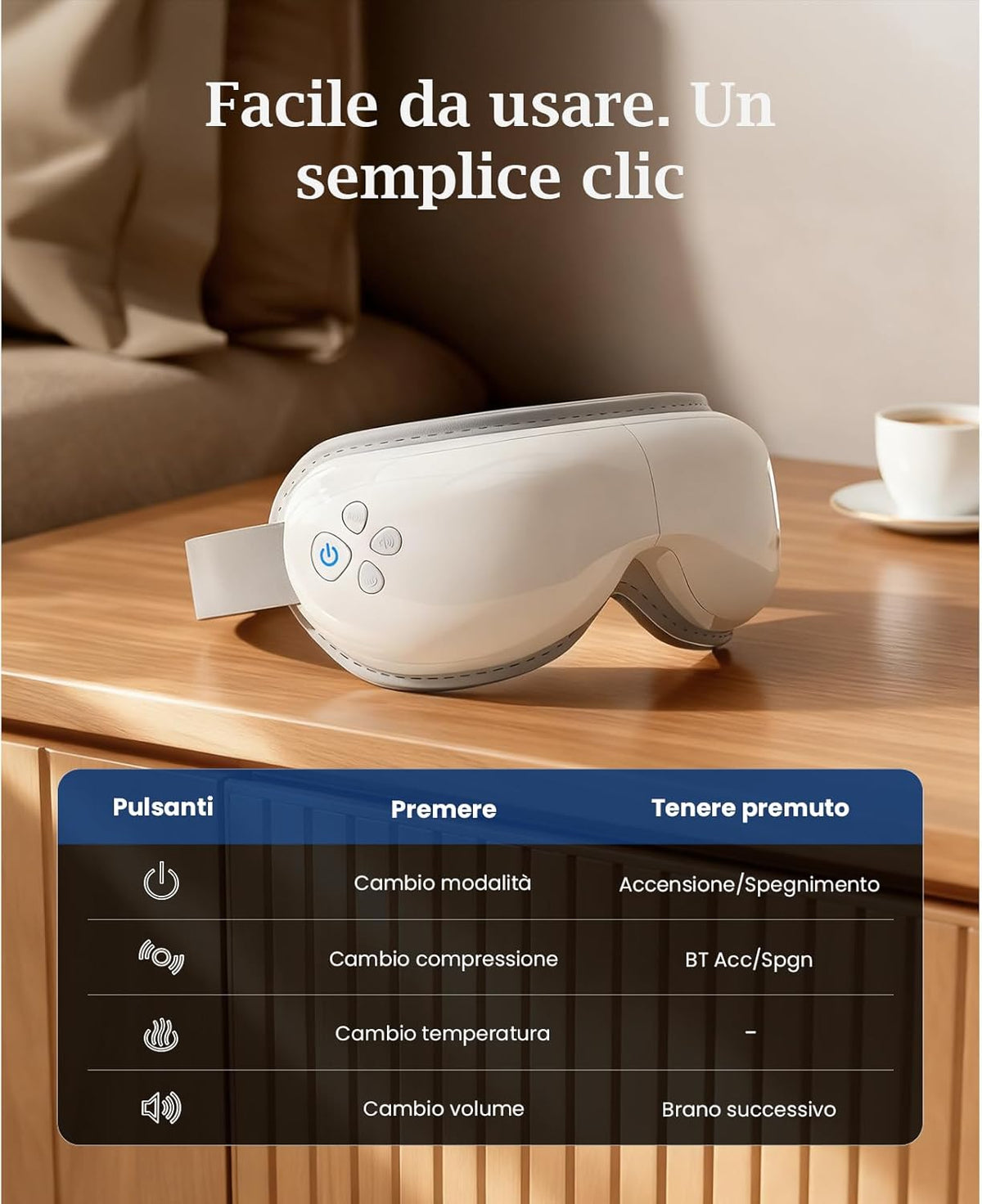 Maschera Occhi Massaggiante con Calore – Addio Stanchezza e Stress