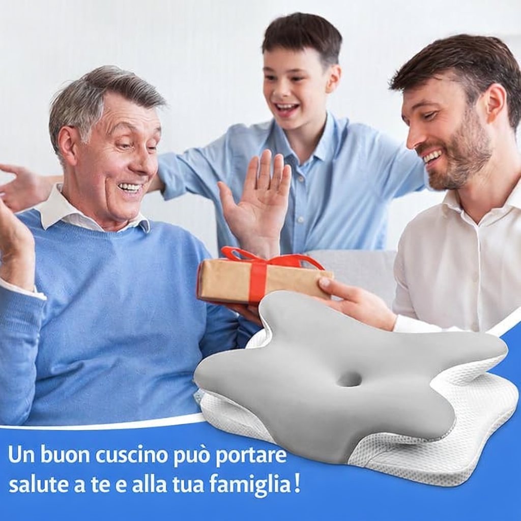 Cuscino Ergonomico Memory Foam – Sonno Profondo e Senza Dolori™  60x40x12/14cm